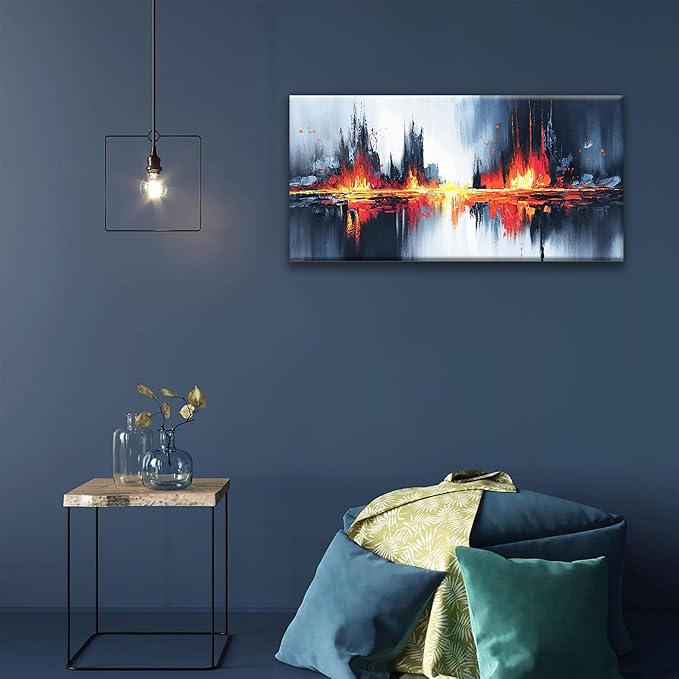 Abstract Wall Art Print Artwork Modern Minimalist Canvas Wall Art Decor Artwork Painting Black Red Gold Abstract Wall Decor Picture For Bedroom Kitchen Corridor Bathroom Decoration 20" X 40"