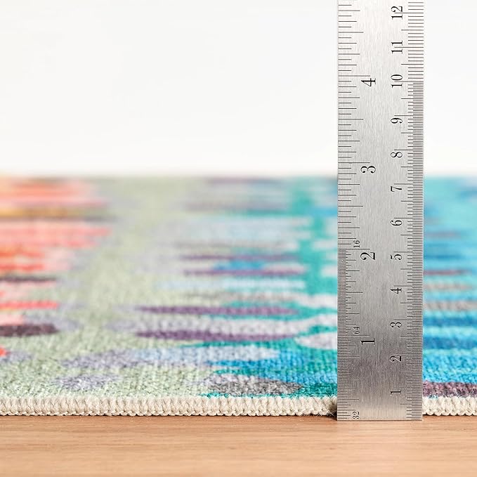 Dash & Albert Paint Chip Multi Machine Washable Rug, 9.5 X 13.5 Feet, Multicolored Geometric Pattern