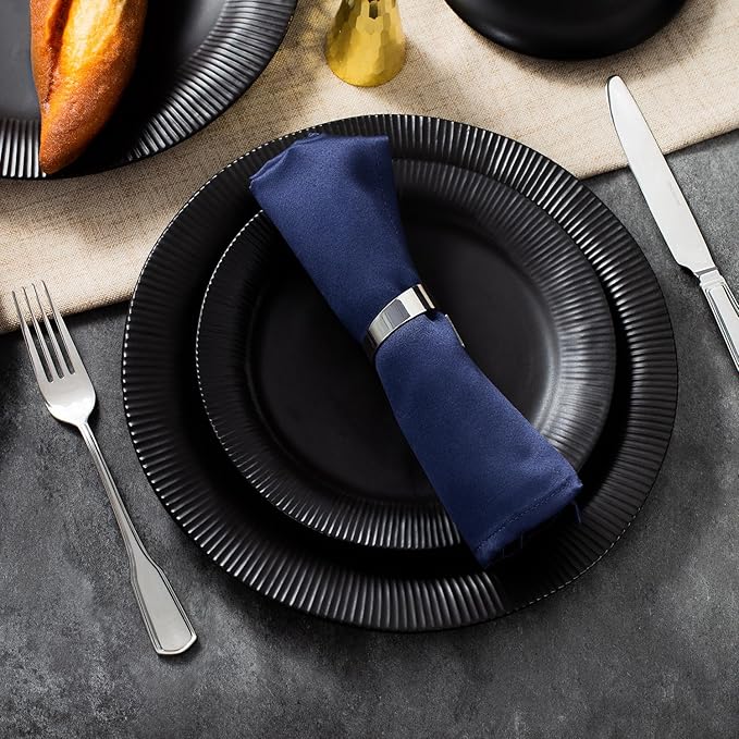 KINGSTONE 60-Piece Silverware Set, 18/10 Stainless Steel Flatware Set for 12, Tableware Cutlery Set, Utensil Sets for Home Restaurant, Mirror Finish, Dishwasher Safe