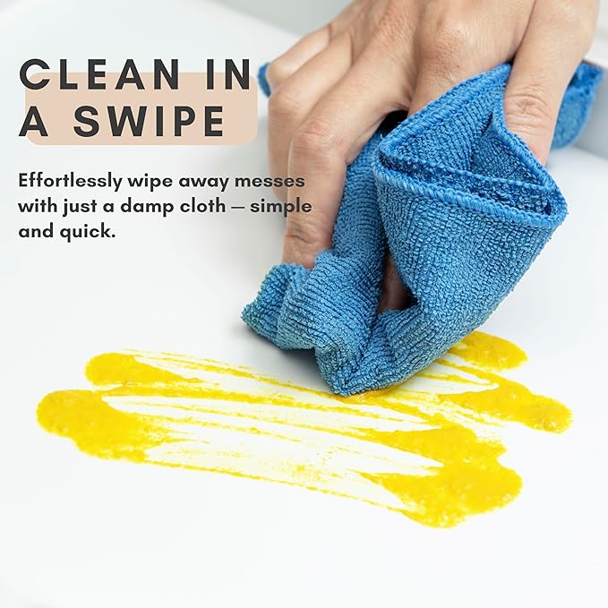 Bzyoo 11.5 x 16 Inch Large Rectangle Stackable Melamine Serving Tray with Handles – Minimalist Design, Multi-Purpose and Durable, BPA Free– Perfect for Kitchen, Dining, and Entertaining - White