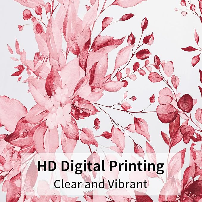 QiyI No Hook Shower Curtain with Snap in Fabric Liner, Pink Eucalyptus Shower Curtain with See Through Top Window, Waterproof Washable Cloth Ringless Shower Curtain Set for Bathroom, 72 x 75