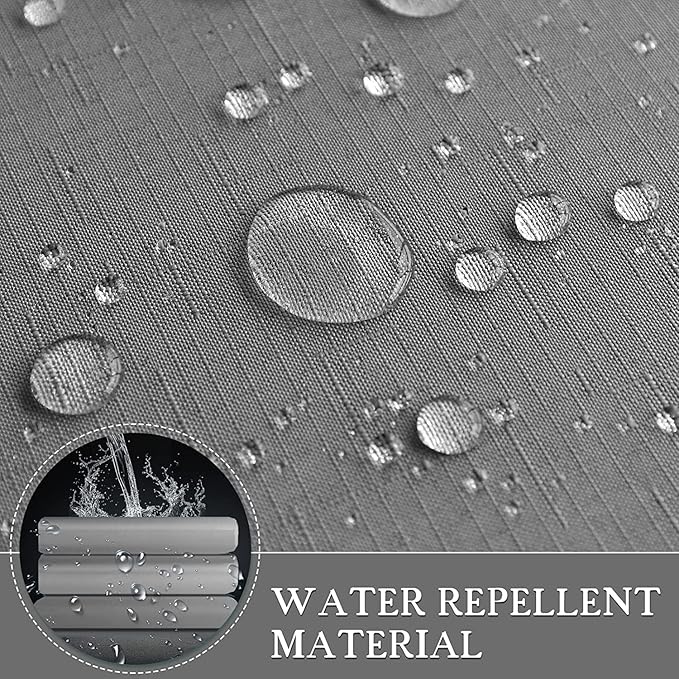 Stall Shower Curtain Grey and White 42Wx72H Inch for Bathroom, Ombre Textured Shower Curtain Set, Hotel Spa Luxury with 8 Hooks, Machine Washable, Decorative Bath Curtains Grey