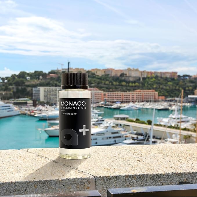 Aromar+ Fragrance Oil – Monaco-Inspired by Mont Blanc – Luxury Hotel Scent Experience with Bergamot, Vetiver & Patchouli – for Waterless Diffusers – Long-Lasting Home Aroma – 2oz/60mL