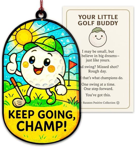 Golf Gifts for Women Golfers, Golf Christmas Ornament, Christmas Ornament 2025, Suncatcher Effect Stained Glass Window Hanging, car Hanging Accessories