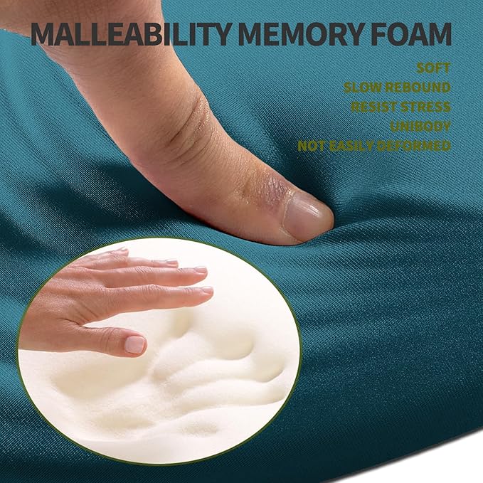 Hokafenle Ergonomic Mouse Pad Wrist Support, Terraced Slope Carpal Tunnel Wrist Pad for Mouse with Unibody Memory Foam, Wrist Rest Pain Relief Mousepad (Turquoise, 11.8x7.9 in)