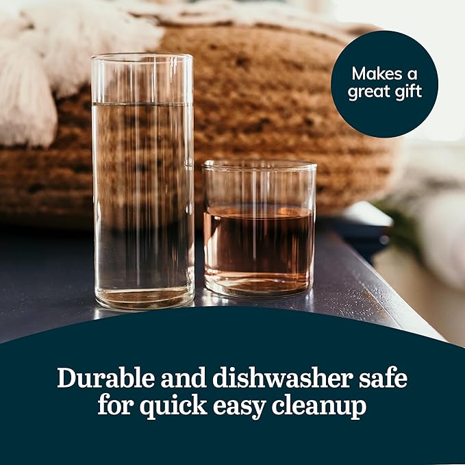 Libbey Miles 16 Piece Tumbler and Rocks Glass Set