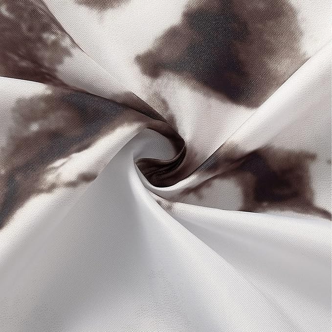 YOSTEV Marble Bathroom Shower Curtain,Brown and White Fabric Shower Curtain with Hooks,Unique 3D Printing,Decorative Bathroom Accessories,Water Proof,Reinforced Metal Grommets,Standard 72x72 Inches