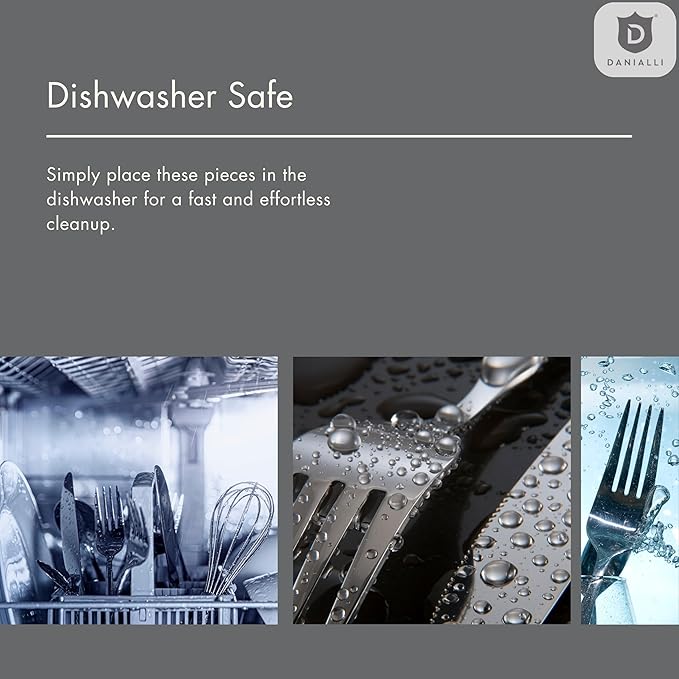 Hammered Silverware Set | Premium 18/10 Stainless Steel Flatware Service for 16 | Heavy-Duty & Dishwasher Safe | Built to Last (80-Piece, Fidenza Hammered)