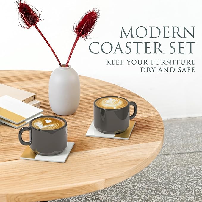 Wood Serving Tray with Gold Polished Metal Handles, Home Decorative Wooden Rectangle Ottoman Decor Platter Bathroom Vanity Tray for All Occasions, Gloss Finish, 16"x12", White