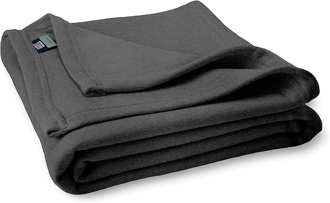 MV Sport Lightweight Sweatshirt Blanket Throw – Warm & Cozy, Breathable Oversized Fleece Knit, Couch, Bed, Travel, Cold Nights, and Outdoors – Soft Light Weight Blanket 54" x 84" Graphite