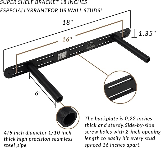 Rustic Floating Shelves 24 inch Long 8 inch deep Set of 2, Solid Wood Wall Shelves for Bathroom Living Room Kitchen,Book Shelf for Wall, Wall Mounted Shelves with Hidden Bracket- Walnut