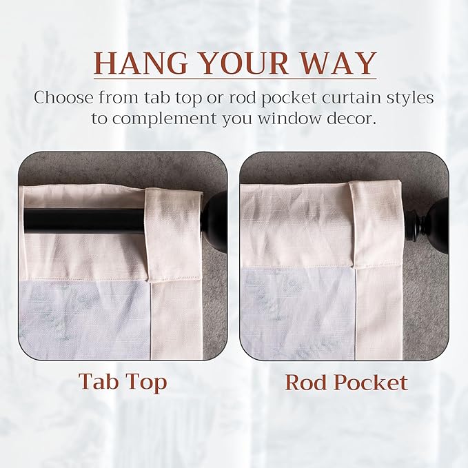 Maison d' Hermine Curtains for Living Room 100% Cotton 108 inch Length Two Panels Light Filtering Curtains for Bedroom Windows with Rod and Loop Pockets Drapes (Neo Ipomee Multicolor, 50" W x 108" L)