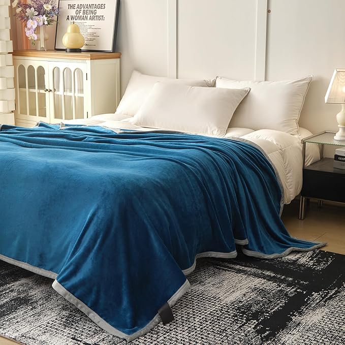 Fleece Bed Blankets Throw Size - Soft Lightweight Plush Fuzzy Cozy Luxury Blanket Microfiber Throw for Couch Bed,All-Season Breathable,40x60 Inches