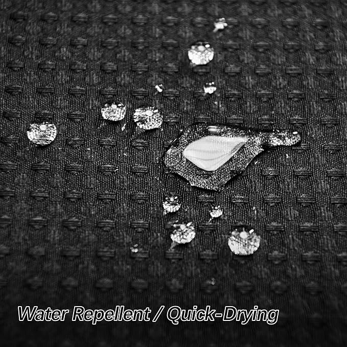 Black Shower Curtain 256GSM Heavy Duty Waffle Woven Bathroom Shower Curtains, Weighted Fabric for Hotel Spa Luxury Polyester Bath Curtain with 12 Hooks Halloween, 72Wx72H