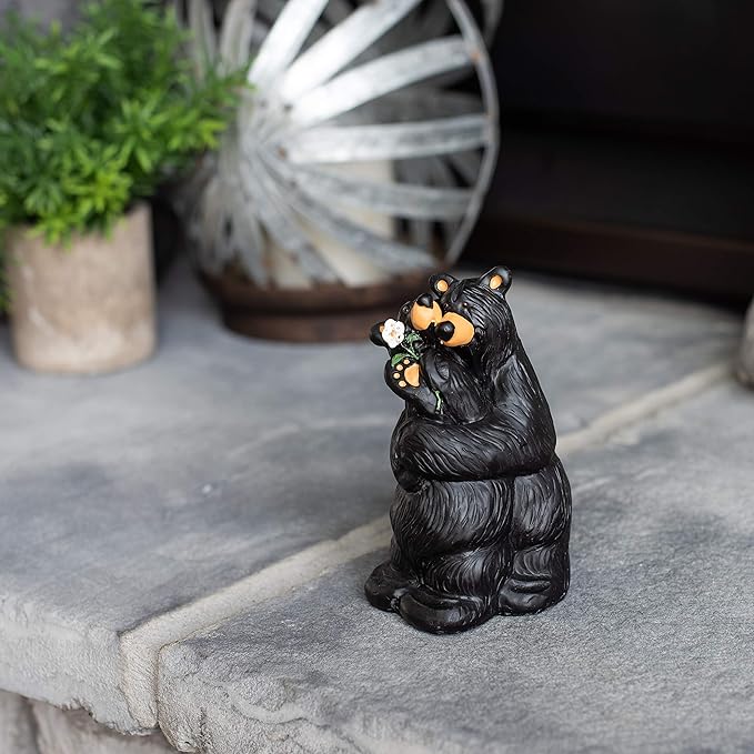 DEMDACO Bearfoots by Jeff Fleming Summer Love Couple Midnight Black 5 x 3 Resin Stone Collectible Figurine