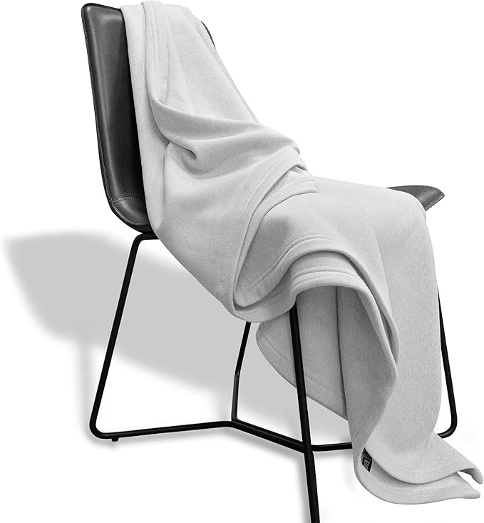 MV Sport Lightweight Sweatshirt Blanket Throw – Warm & Cozy, Breathable Oversized Fleece Knit, Couch, Bed, Travel, Cold Nights, and Outdoors – Soft Light Weight Blanket 54" x 84" Marble Heather