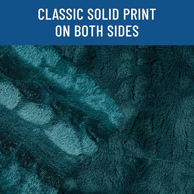 Everlasting Comfort Soft & Comfortable Teal Faux Fur Throw Blanket for Couch - (50"x65") Minky & Fluffy Fall Blankets & Throws, Plush Fuzzy Cover for Bed, Sofa & Living Room - Cozy Home Decor