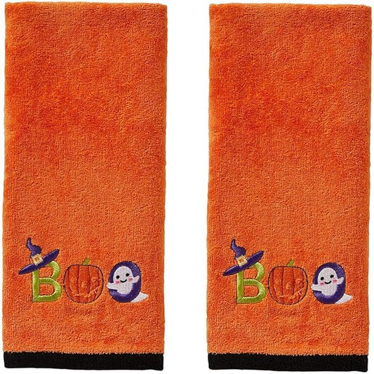 SKL Home Halloween Boo Hand Towel Set for Bath/Kitchen/Bar & Gift, 2 Count