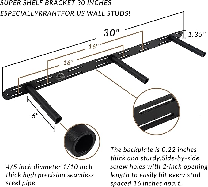 Rustic Floating Shelves 36 inch Long 8 inch deep Set of 2, Solid Wood Wall Shelves for Bedroom Living Room Kitchen,Book Shelf for Wall, Wall Mounted Shelves with Hidden Bracket- Gold Oak