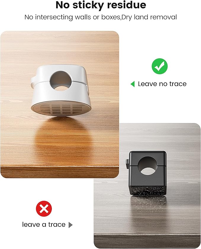 6 Pack Magnetic Cable Clips – Cord Organizer & Holder, Toocki Adhesive Cable Management, Wire Holder for USB Charging Cables, Ideal for Home, Office, Car, Desk, and Nightstand-White