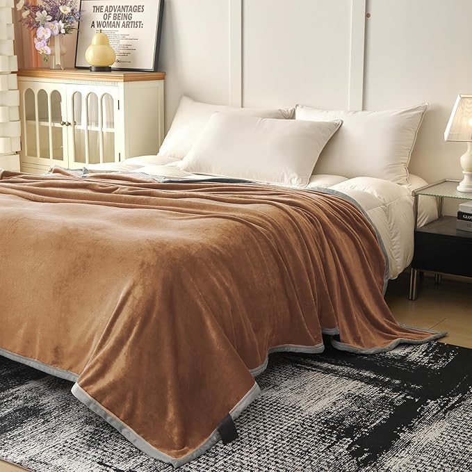 Fleece Bed Blankets Throw Size - Soft Lightweight Plush Fuzzy Cozy Luxury Blanket Microfiber Throw for Couch Bed,All-Season Breathable,40x60 Inches