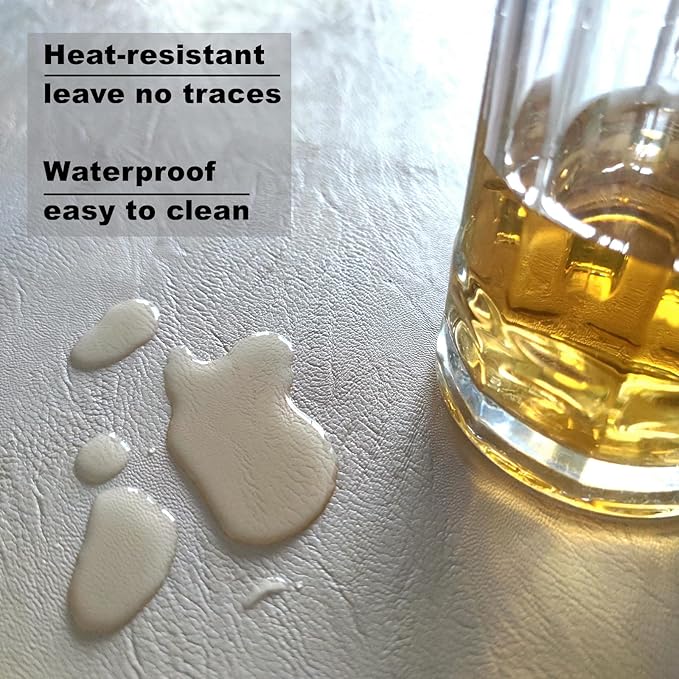 30 * 16 inches High-End Light Luxury Leather Rectangle Oversized Service Tray for Ottoman Tray, Coffee, Food, Family Dinner, Picnic, Party Essentials (Beige, 30 * 16 inch)