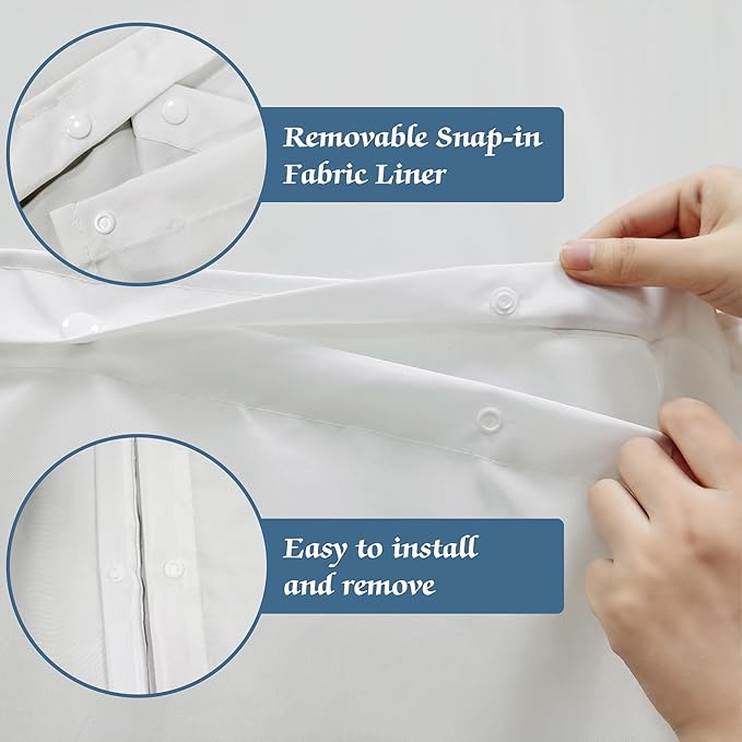 Floral Shower Curtain 72Wx72L Inch with Snap in Liner Spring Blue Pink Flower Eucalyptus Leaf Girl Bathroom Set Watercolor Pastel Plant Botanical Bath Curtain Bathtub Accessories Home Decor