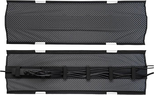 Perfect Posture Mesh Cable Organizer – Under Desk Cable Management with Adjustable Straps, Flexible Mesh, Easy-Access Design, & Standing Desk Compatible – 37.5” (Gray)