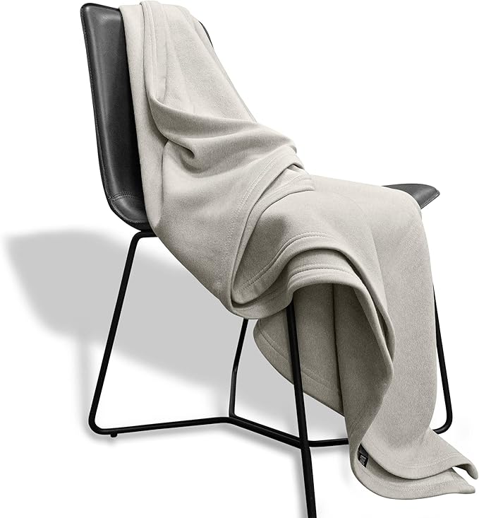 MV Sport Lightweight Sweatshirt Blanket Throw – Warm & Cozy, Breathable Oversized Fleece Knit, Couch, Bed, Travel, Cold Nights, and Outdoors – Soft Light Weight Blanket 54" x 84" Oatmeal