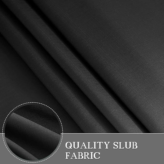 Black Men Shower Curtain 72x84 inch for Bathroom, Extra Long Shower Curtain Black and Gray, Chic Geometric Ombre Cloth Bath Curtains, Machine Washable for Men Modern Bathtub