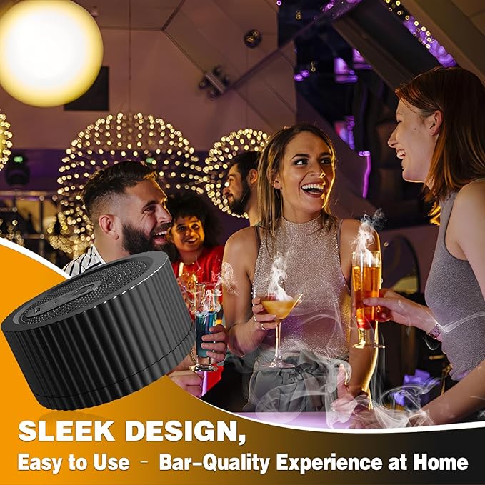 Electric Whiskey Smoker Kit–Rechargeable Cocktail Smoker Kit with Built-in Lighter, 6 Wood Chip Flavors–Old Fashioned Smoker Kit, Bourbon Smoker Kit–Gifts for Men, Dad, Husband, Home Bar Accessories