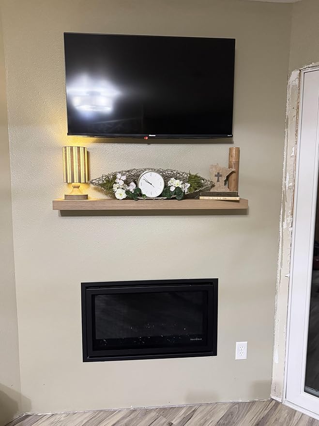 joelsantiques 36 Inch Wooden Floating Shelves for Wall - 36x6x2 in - Made of Natural Wood - Long Heavy Duty Rustic Wall Shelves for Bedroom - Perfect for Living Room, Kitchen - Natural