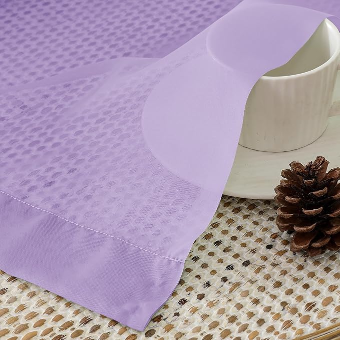 Aiyufeng Light Purple Sheer Curtain Panels Pair Sold 54 Inch Length, Light Filtering Window Curtain Drapes Treatment for Kitchen, Bedroom/Children Room, Voile Top Dual Rod Pocket, 2 Pack of 42 x 54"