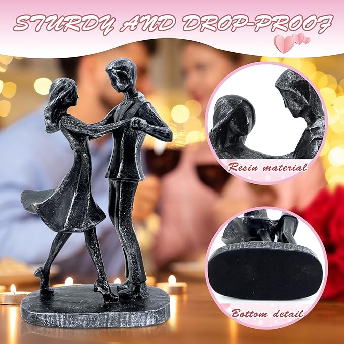 Anniversary Wedding Gifts, Love Ornament for Couple, Romantic Couple Sculptures, Abstract Resin Statues for Home Decor, Valentines Statues Decor for Desk Office, Valentines Gifts for Women Wife