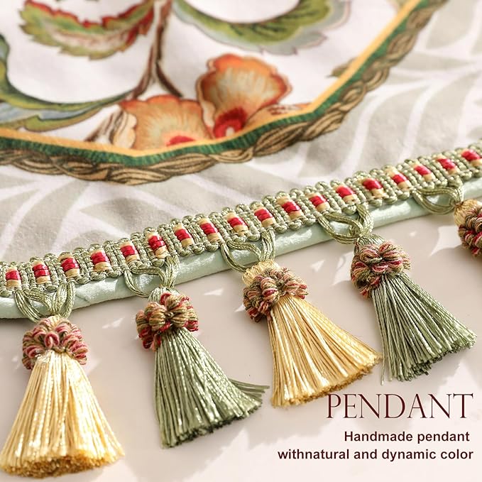 patdrea Designer Elegant French Floral Velvet Table Runner, Fresh Green with Orange Blossoms Pattern Table Mat, Decoration for Kitchen Dining Coffee Table Cabinet Banquet Thanksgiving,12"*87"