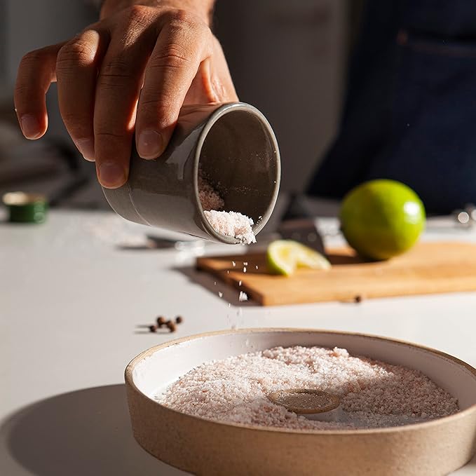 Ceramic Margarita Salt Rimmer with Lid - Cinco de Mayo Margarita Glass Rimmer - Home Bar Accessories for Tajin and Sugar - Rimmers for Drinks - Bartender Kit Tools - Professional Bar Decor