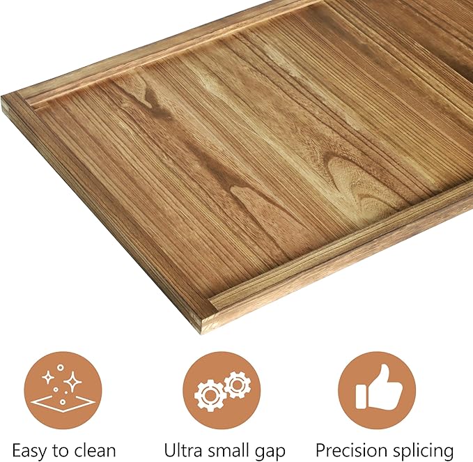 40"x20" Extra Large Long Rectangle Ottoman Table Tray - Rustic Wooden Nature Serving Tray for Farmhouse Decorative Oversized Coffee Table Trays Living Room Kitchen Counter Breakfast