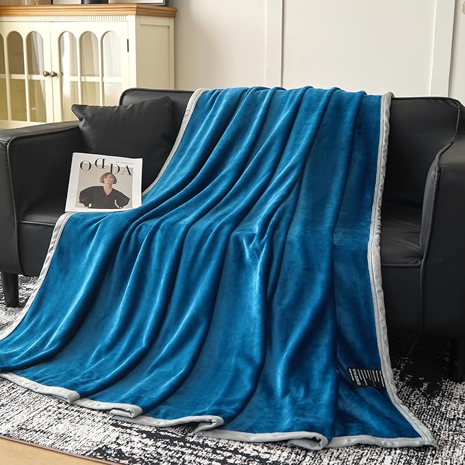 Fleece Bed Blankets Throw Size - Soft Lightweight Plush Fuzzy Cozy Luxury Blanket Microfiber Throw for Couch Bed,All-Season Breathable,40x60 Inches