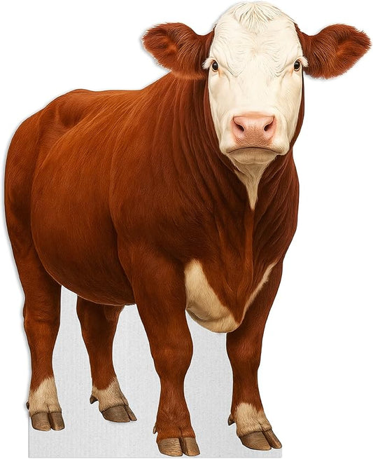 Ox Life Size Standee - 5FT Freestanding Coroplast Cutouts | Safari Animal Standup Photo Booths, Jungle Party, Birthday & Halloween Decorations