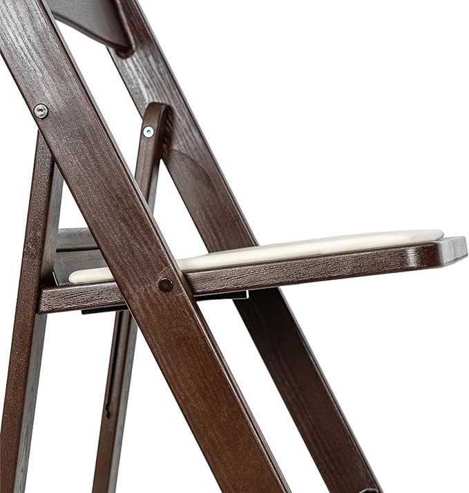 Flash Furniture Hercules Folding Resin– 2 Pack 800LB Weight Capacity Event Chair, Set of 2, Dark Brown