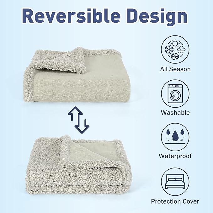 Catalonia Waterproof Bed Cover for Intimacy, Love Couples - Reversible Protector, Squirt Blanket, Splash Stain Proof - Washable, 80X90 inches, Camel