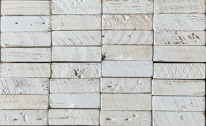 Urban Legacy Reclaimed Barnwood Planks | Floating Shelves for Wall w/Flush Mount Shelf Bracket Set Included | Set of 2 (White Wash, 30"x 4.5"x 2")