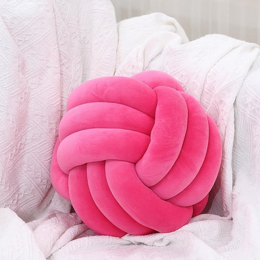 Petrella Knot Pillow Throw Pillows Ball Round Cute Throw Pillows Home Decor Cushion Decorative Aesthetic Spandex,Peaches 11inch