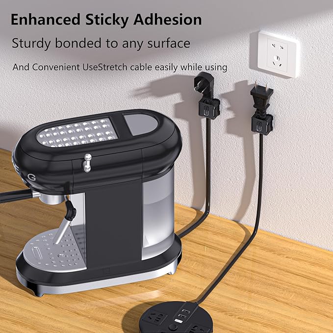 6 Pack Magnetic Cable Clips [Cable Smooth Adjustable] Cord Holder,Under Desk Cable Management,Kailfee Adhesive Wire Holder Keeper Organizer for Home | Office | Car | Desk | Nightstand | Strong Magnet