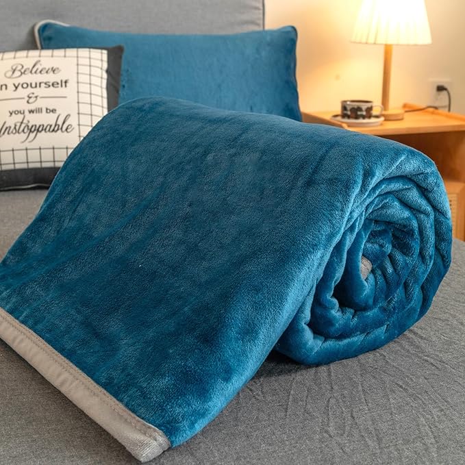 Fleece Bed Blankets Queen Size - Soft Lightweight Plush Fuzzy Cozy Luxury Blanket Microfiber Throw for Couch Bed,All-Season Breathable,80x90 Inches