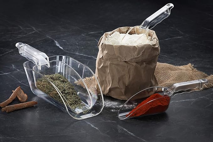 New Star Foodservice 34400 Polycarbonate Plastic Utility Ice Scoop, Clear, 12-Ounce