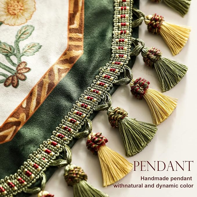 patdrea Velvet French Table Runner Farmhouse for Home Kitchen Dining Decor Parties Family Dinners Wedding 12"*63"