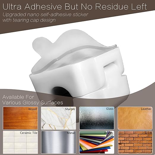 9pcs Magnetic Cable Clips - FonPeak Ultra-Adhesive Desk Cable Management Clips, Cord Organizer for Max 7.5mm/0.3 inches Cables, Suit for Desktop, Nightstand, Home, Office, Car, and Wall