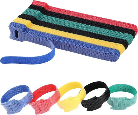 120PCS 6 Inch Cable Ties Reusable Multi-Purpose Wire Ties Cord Organizer Adjustable Cable Management 5 Colors