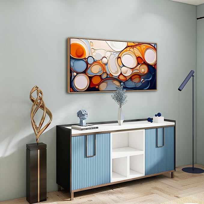 Abstract Wall Art - Modern Colorful Framed Canvas Wall Art for Living Room,Office - Large Decorative Artwork for Bedroom, Aesthetic Room Decor, Oil Painting